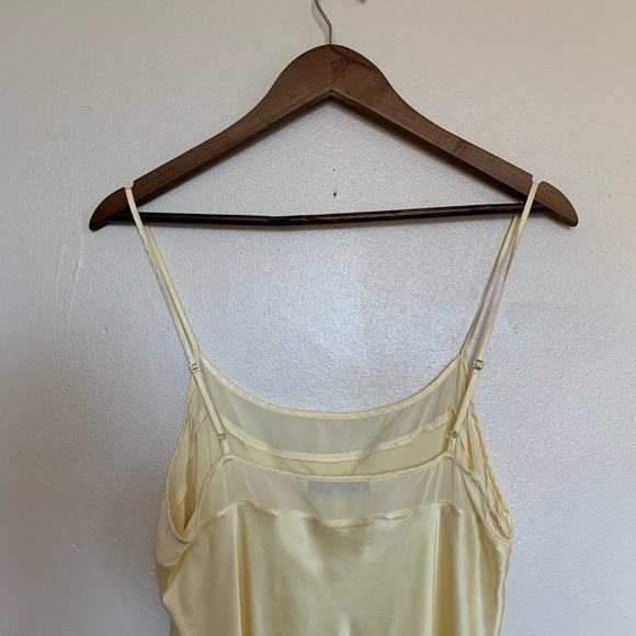 Yellow Silk Slip Dress - Picture 4 of 7